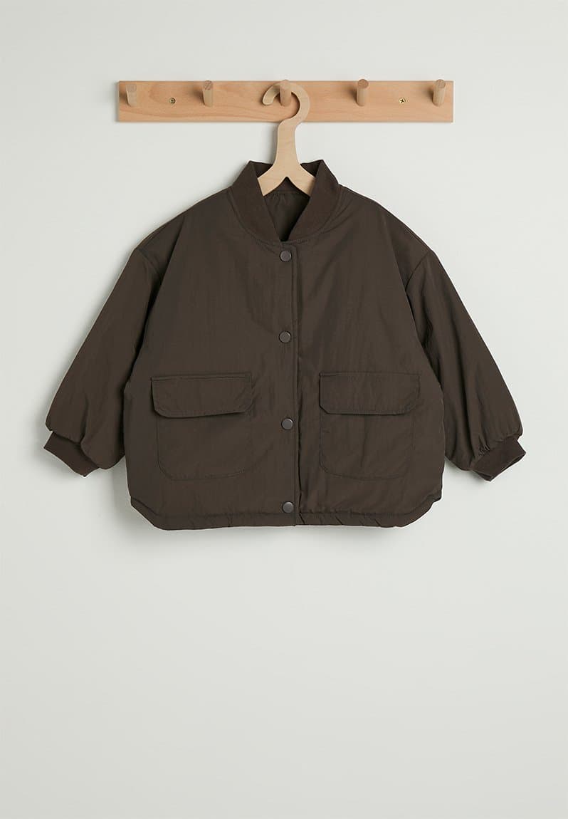 Bomber-style jacket with flap pockets