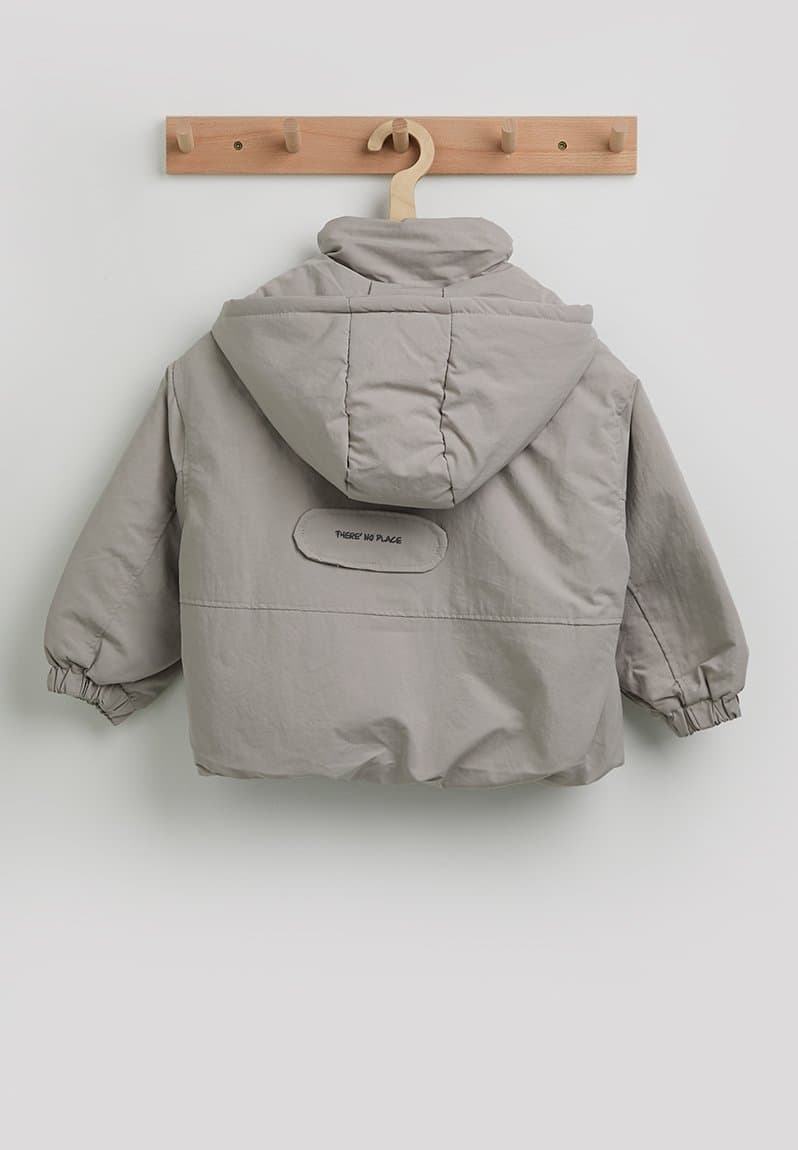 Hooded puffer jacket alabaster, view 2