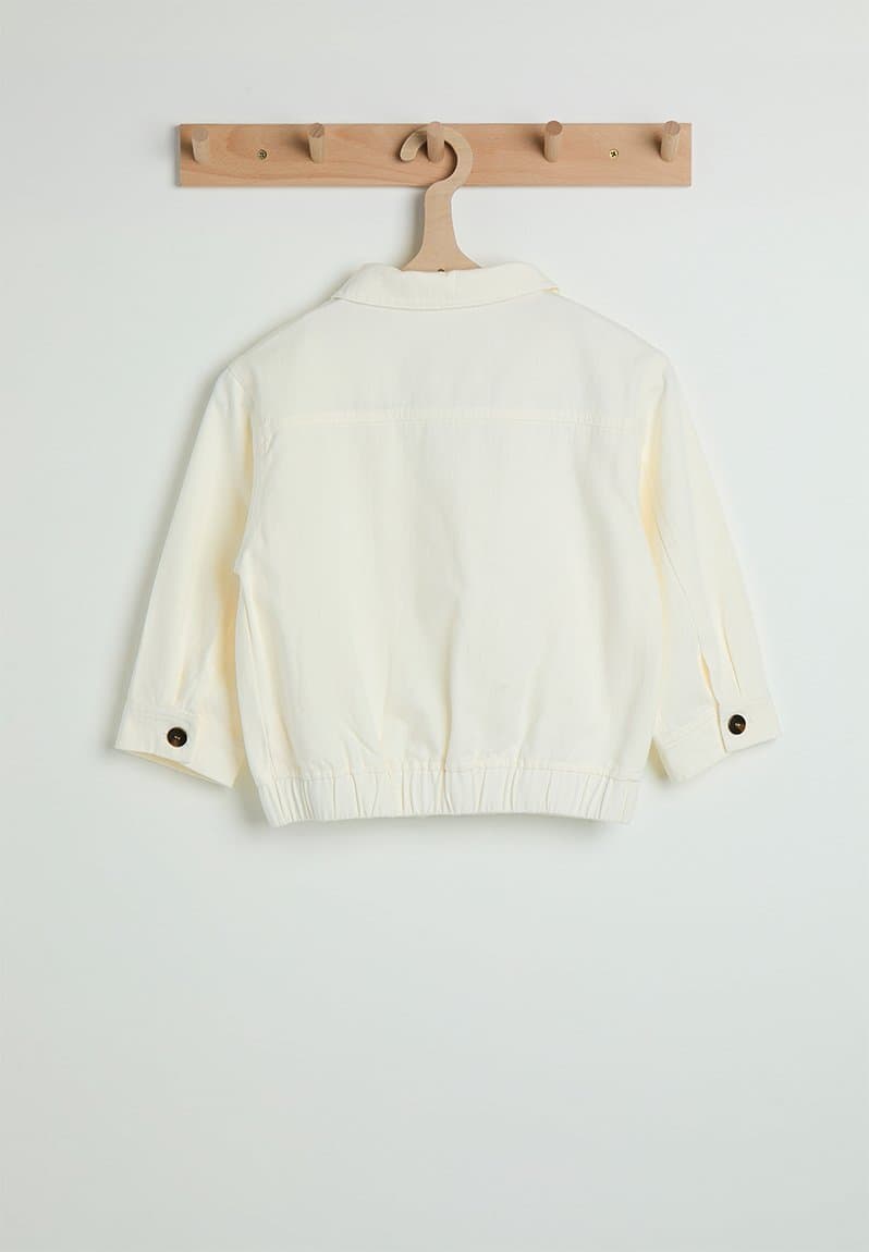 Collared bomber jacket parchment, view 2