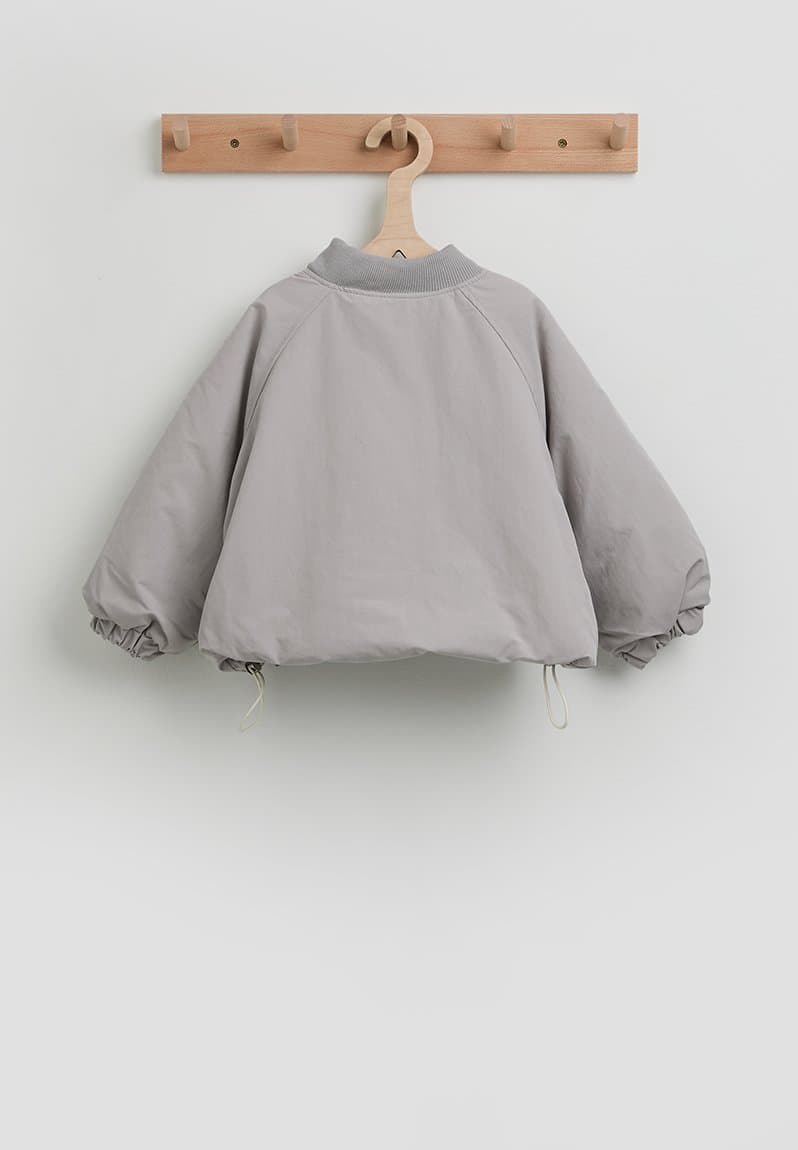 Bomber-style padded jacket with drawstring hem, view 2
