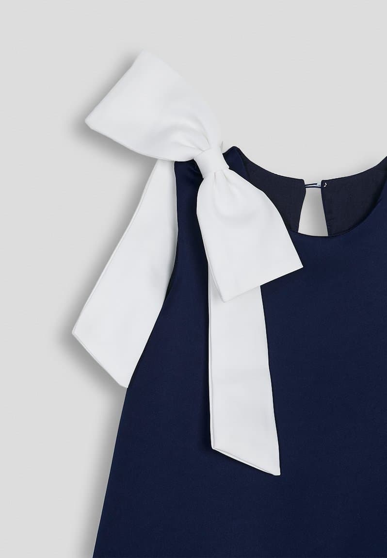 Aline dress with statement bow, view 2