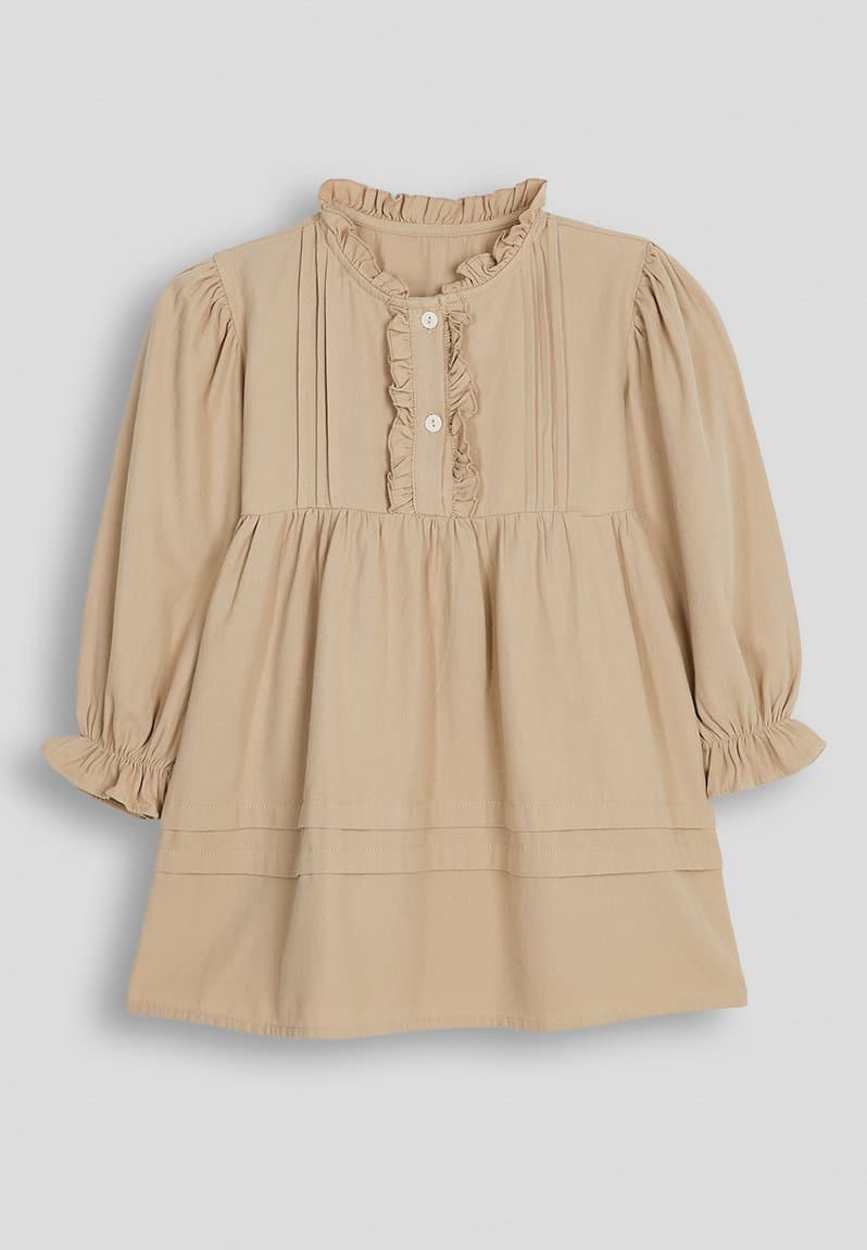 Pintucked smock dress