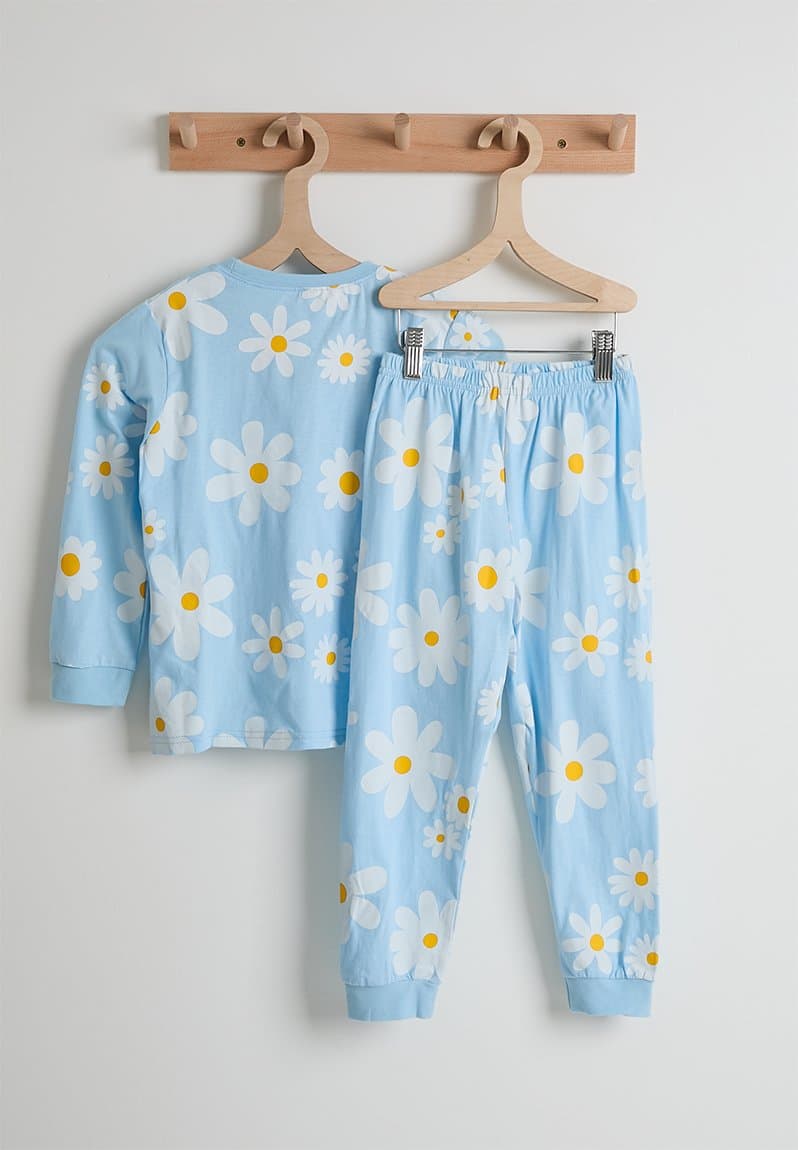 Pj set blue/floral aop, view 2