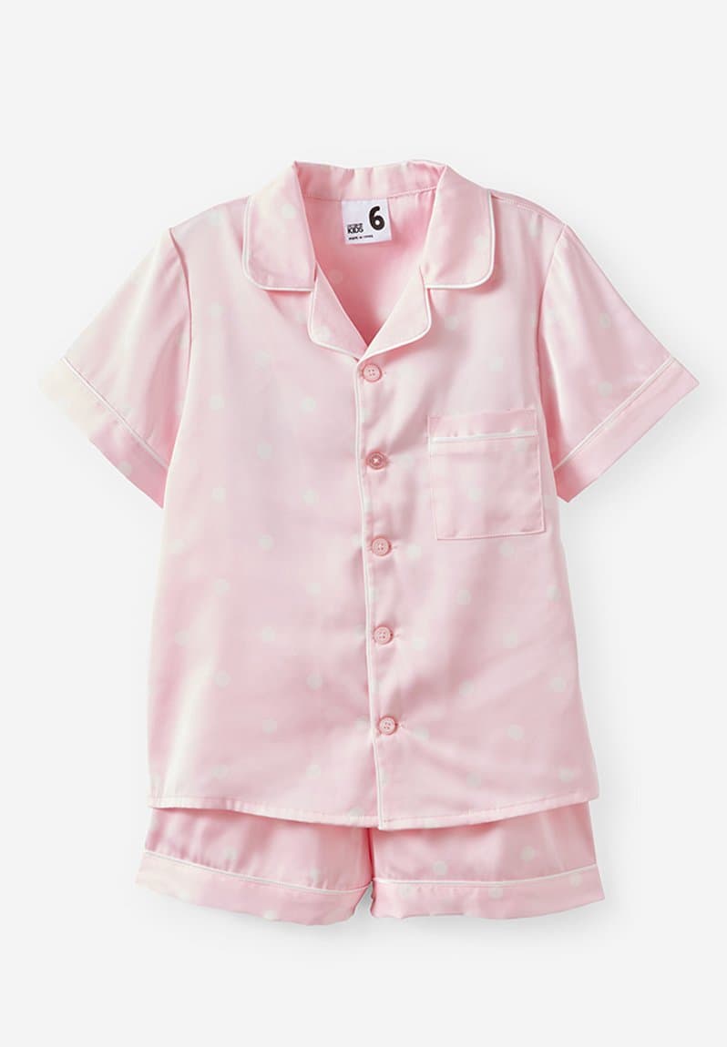 Lullaluxe Short Sleeve Pj Set Tea Party Pink/Aria Spot