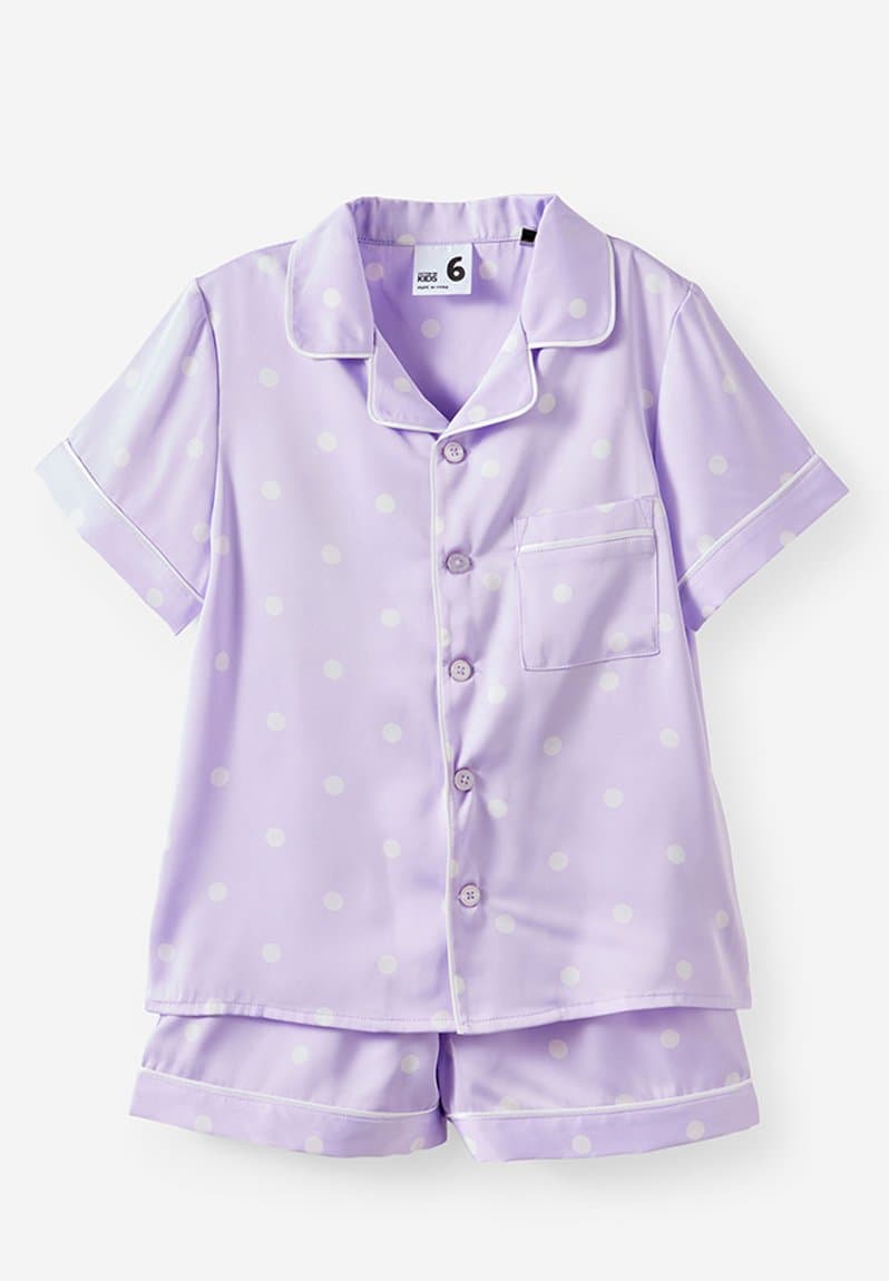 Lullaluxe Short Sleeve Pj Set Vintage Lilac/Aria Spot