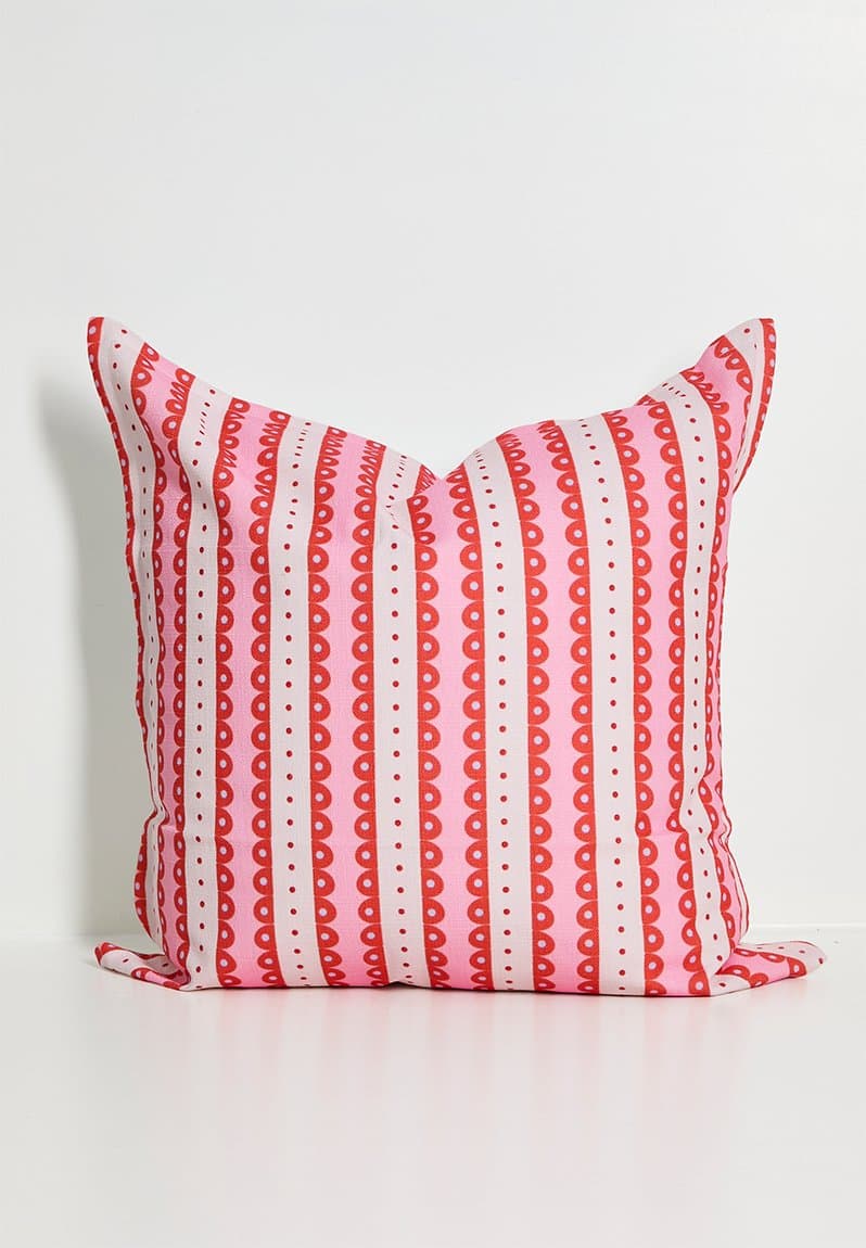 Cushion Cover Pink Stripe