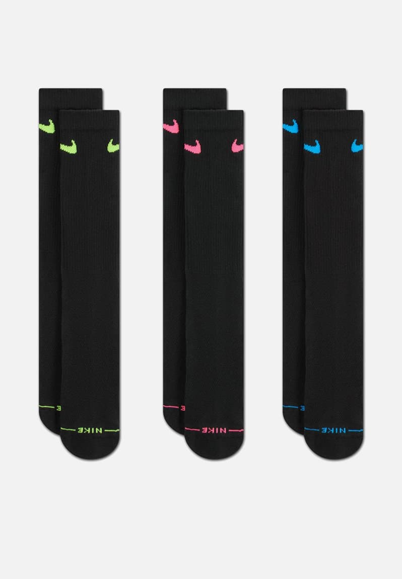 Everyday Elevated Crew Socks (3 Pairs) Black/Ass