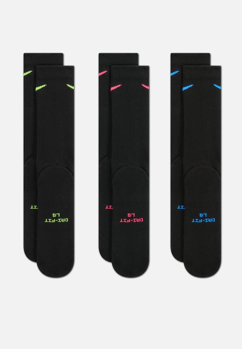 Everyday Elevated Crew Socks (3 Pairs) Black/Ass, view 2