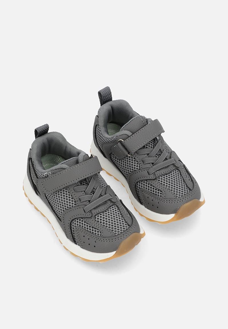 Lace-up sneakers with strap