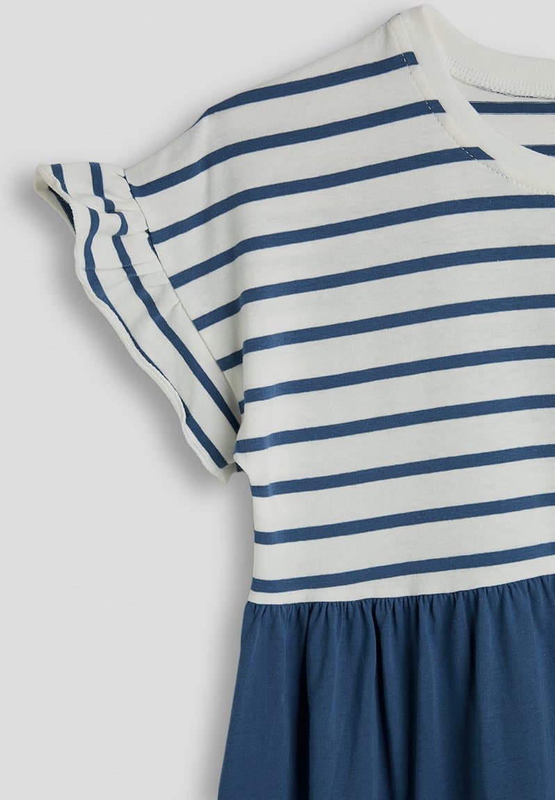 Striped skater dress with fairy graphic, view 2