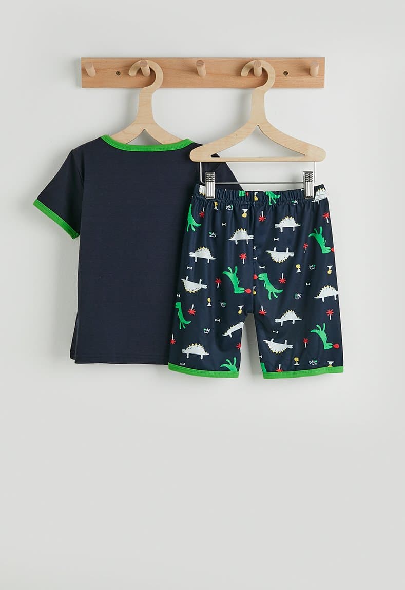 Short pj set navy/dino aop, view 2