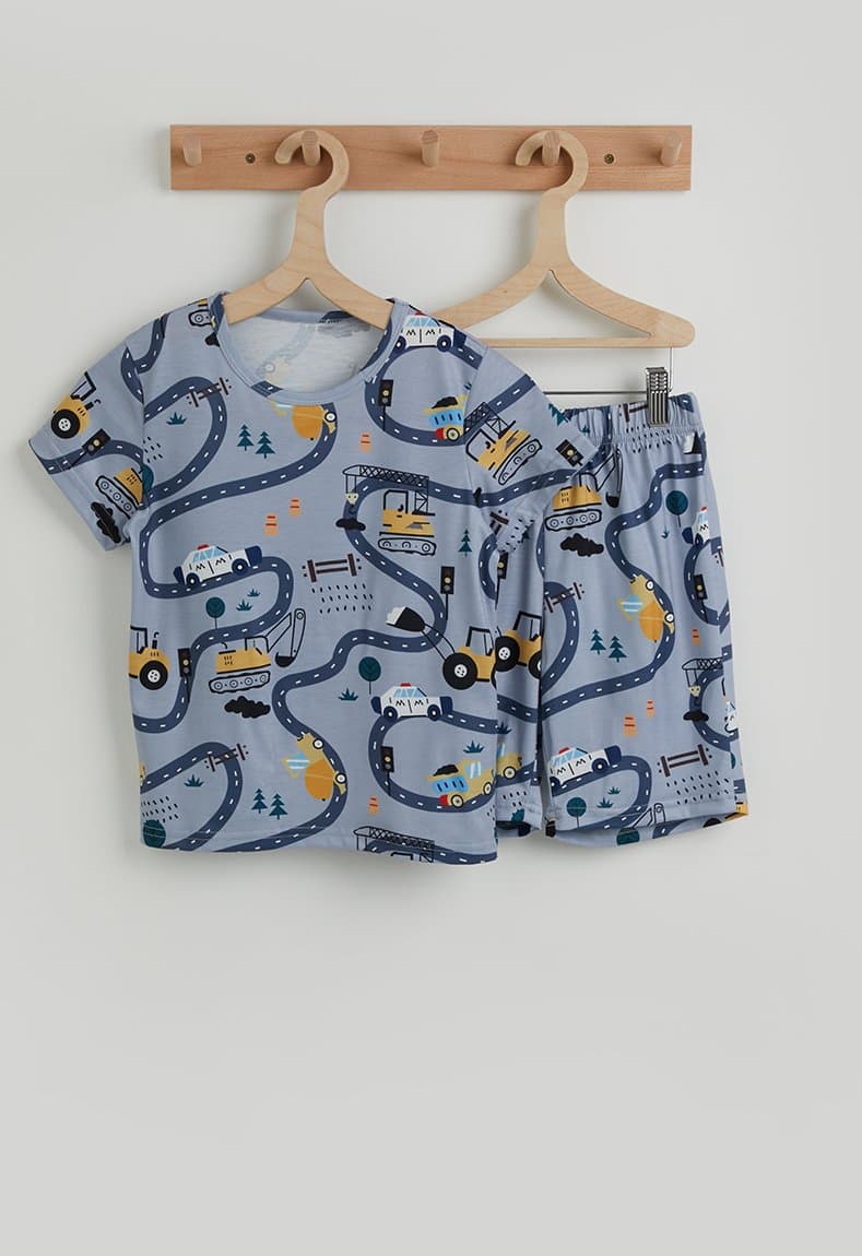Short pj set grey/roadmap