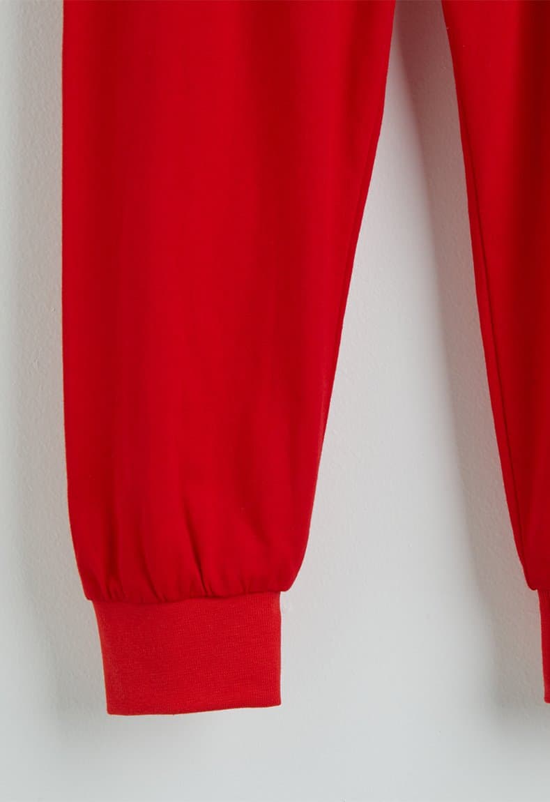 Long sleeve pj set red stripe/red, view 2