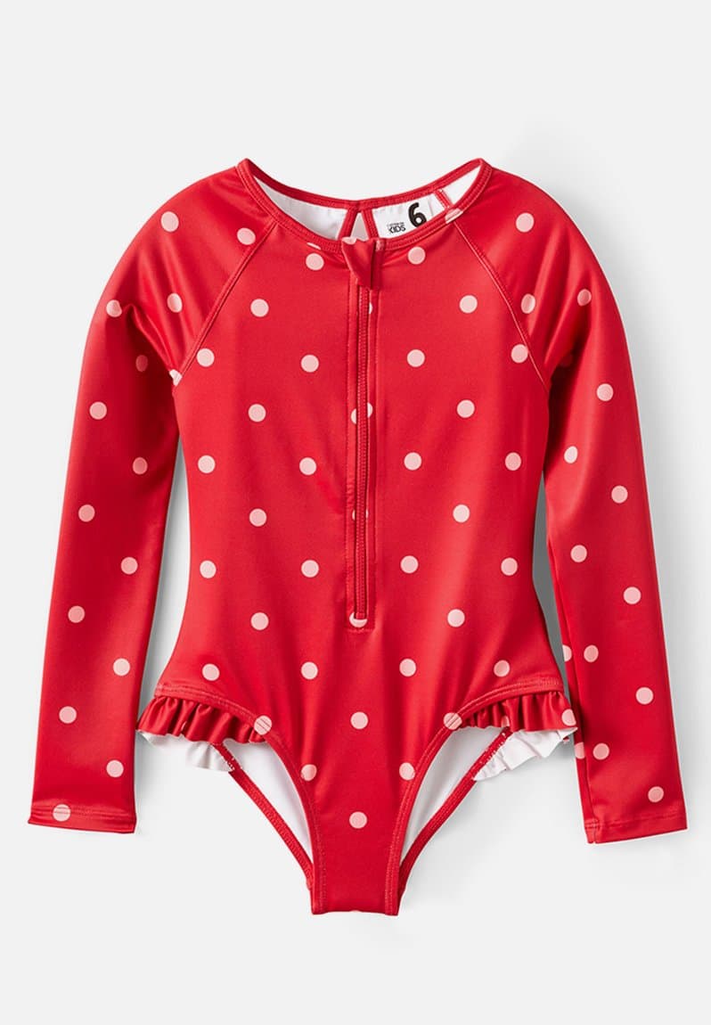 Lydia Low One Piece Varsity Red/Vanilla Spot