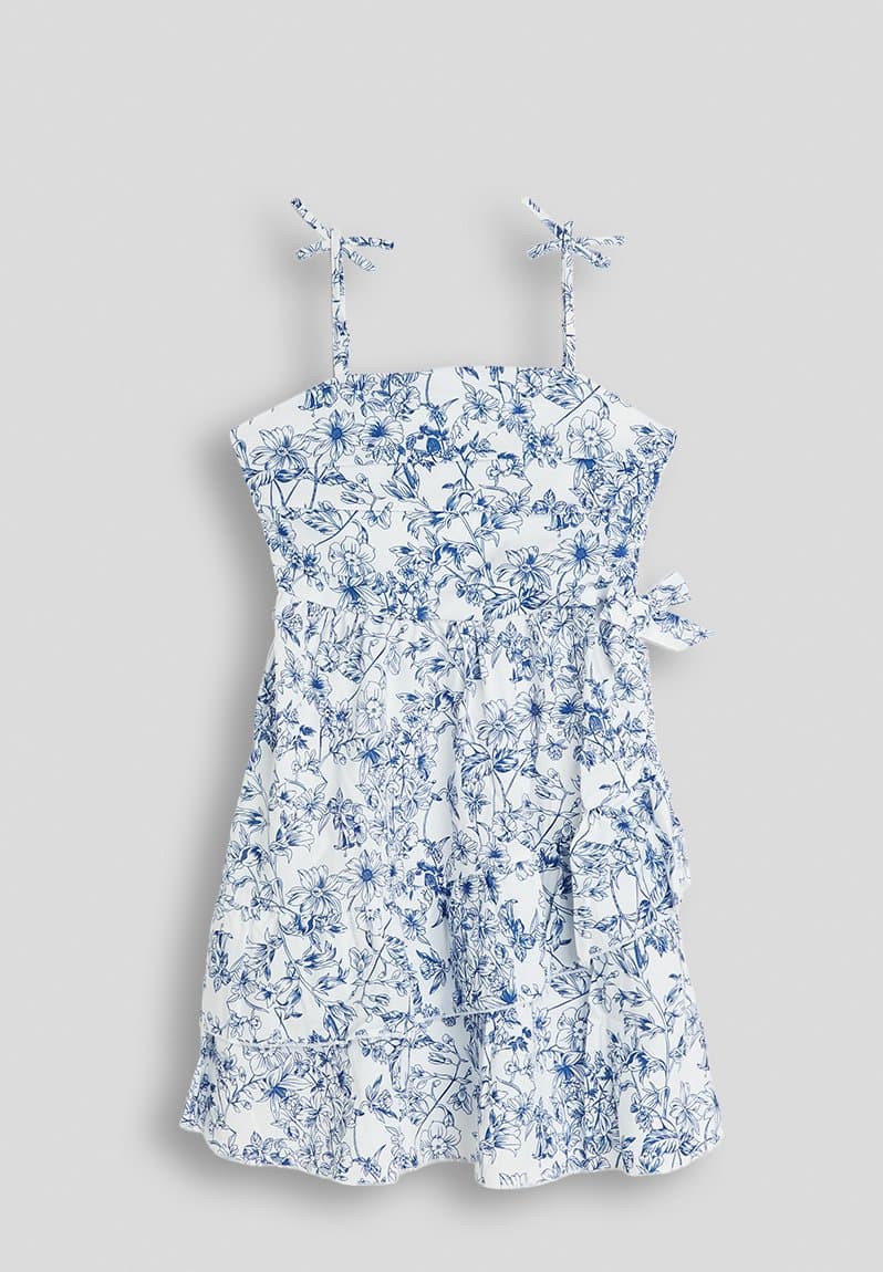 Toile de jouy printed camisole dress
