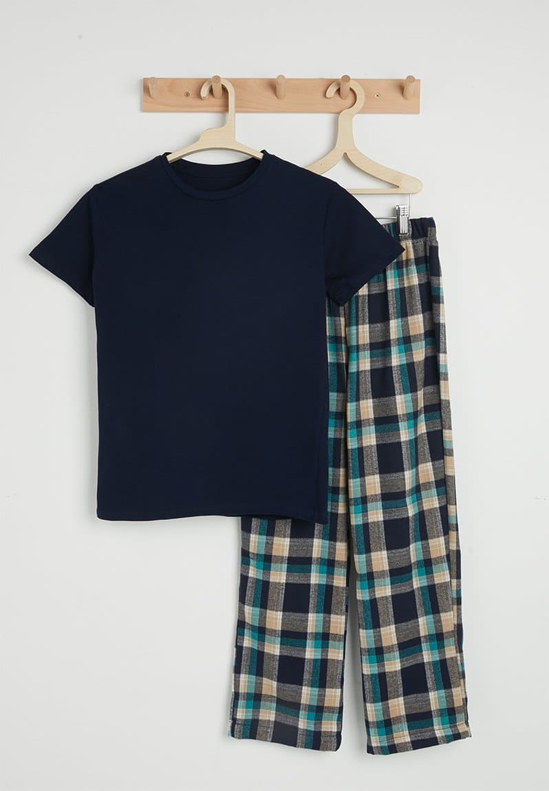 Flannel bottoms pj set