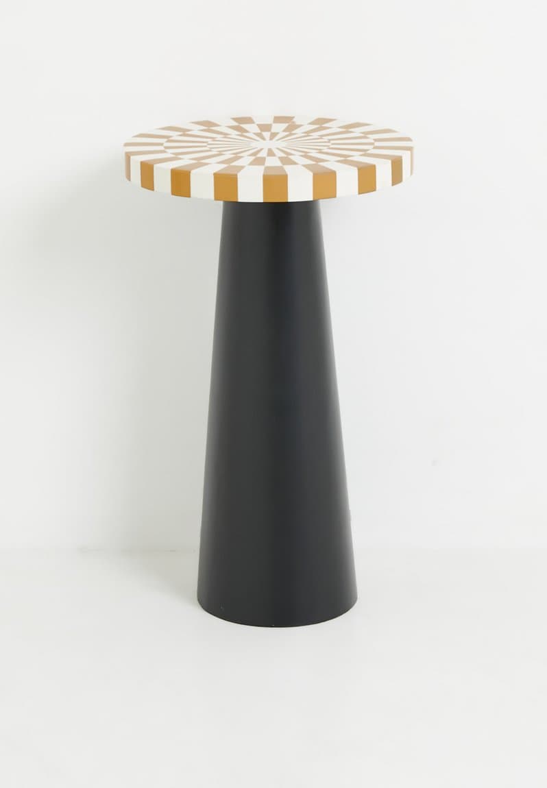 Kalidescope Inlay Side Table Natural