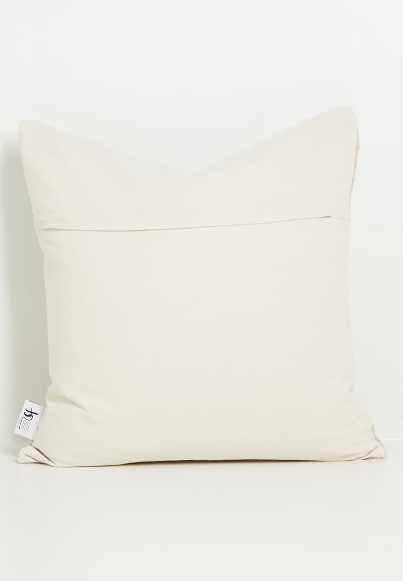 Jordan Stripe Cotton Woven Cushion Cover Neutral, view 2