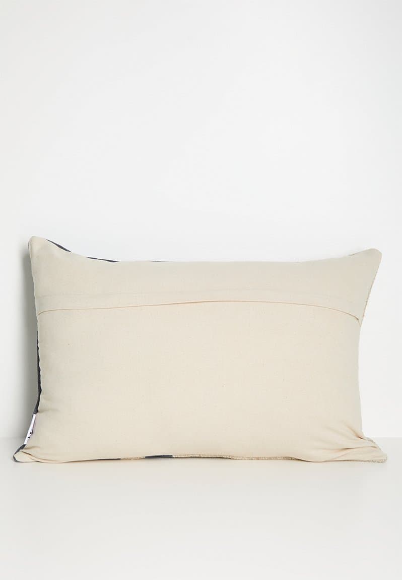 Woven Wool Cotton Blend Block Cushion Cover neutral, view 2