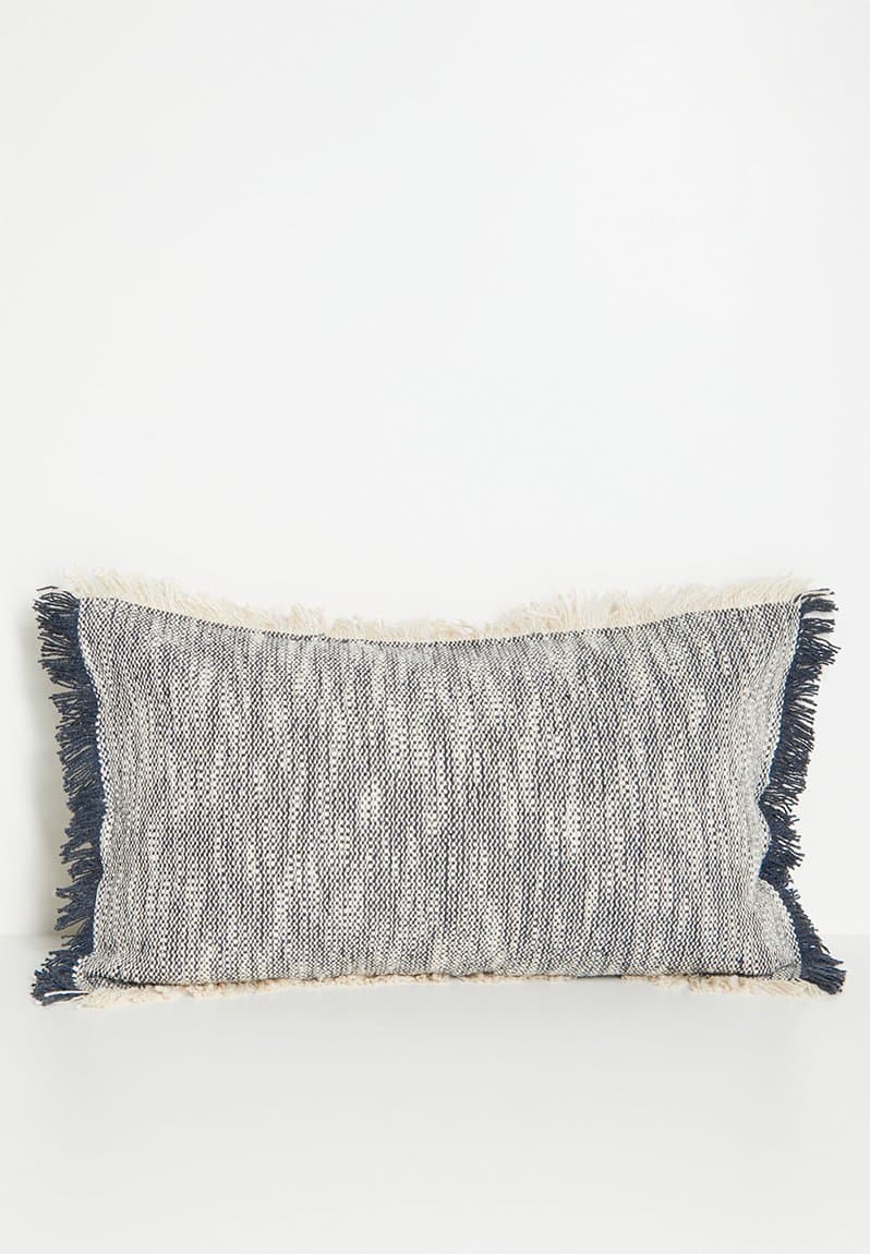 Woven Double Fringed Cushion Cover