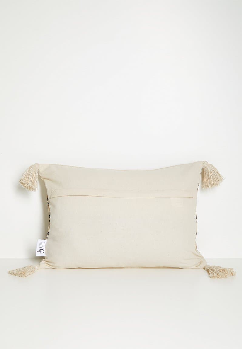 Cotton Woven Striped Cushion Rust, view 2