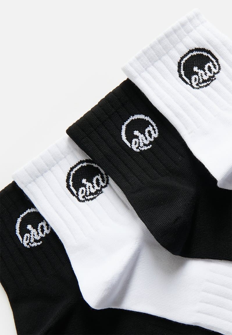 Era logo signature socks/everyday socks 4 Pack black, view 2