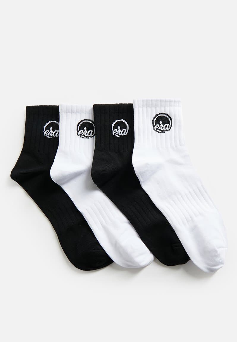 Era logo signature socks/everyday socks 4 Pack black