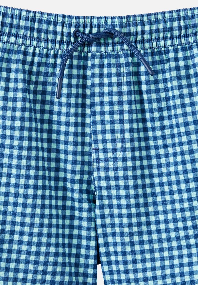 Bailey Boardshort Gingham Squid Ink/Aquamarine, view 2