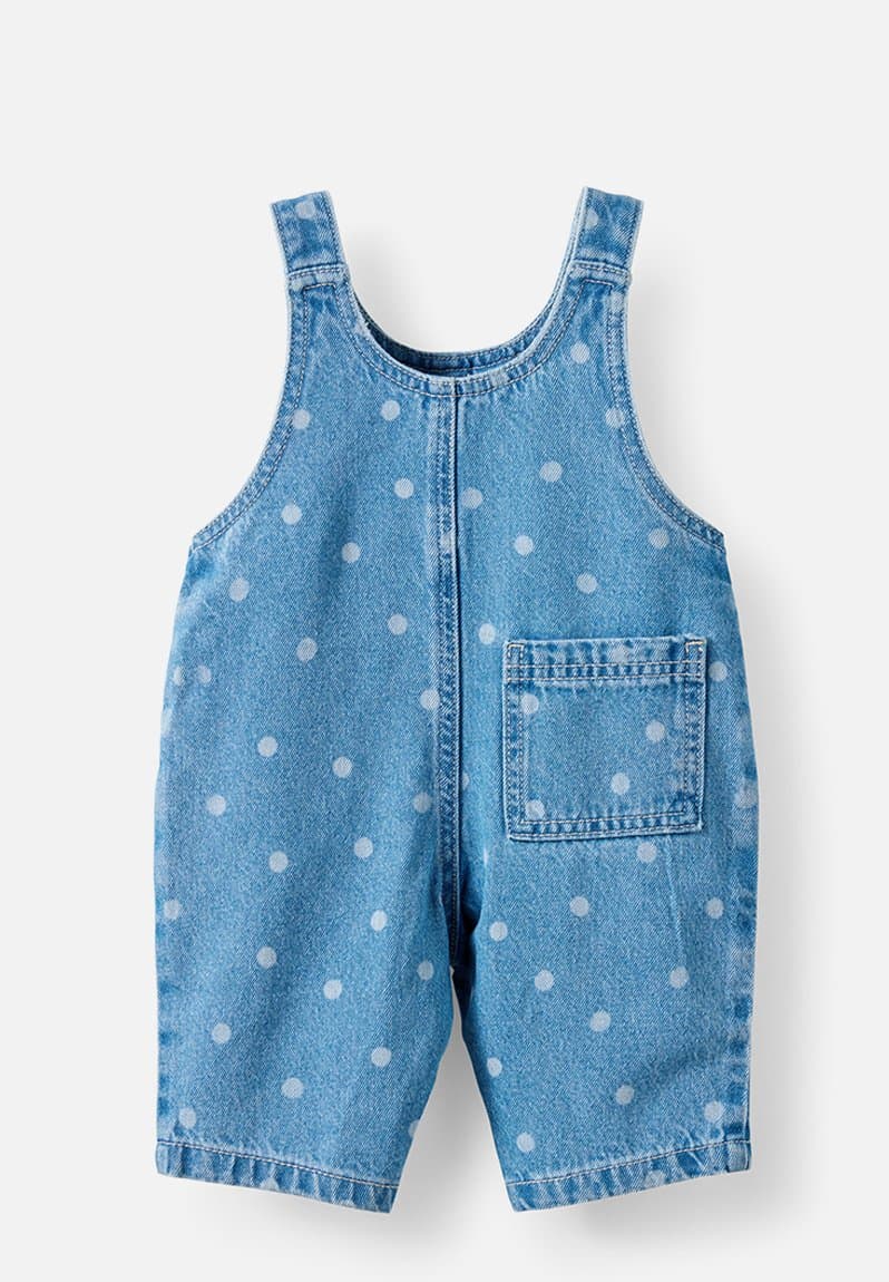 Aspen Denim Overall Bondi Light Blue Wash/Polka Dot, view 2