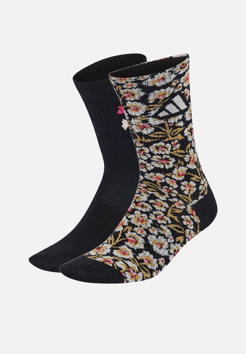 W farm 2 pack crew multicolor/black/tactile red/st tropic bloom