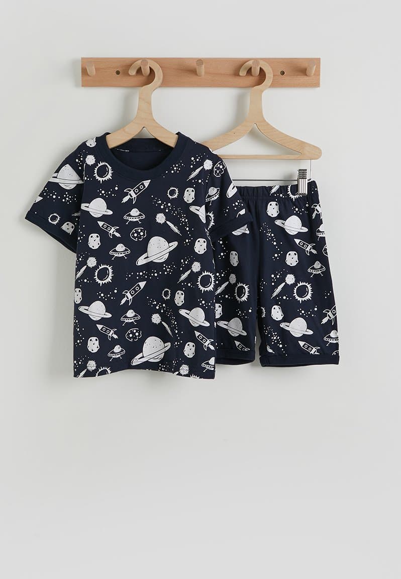 Aop tee and shorts pj set