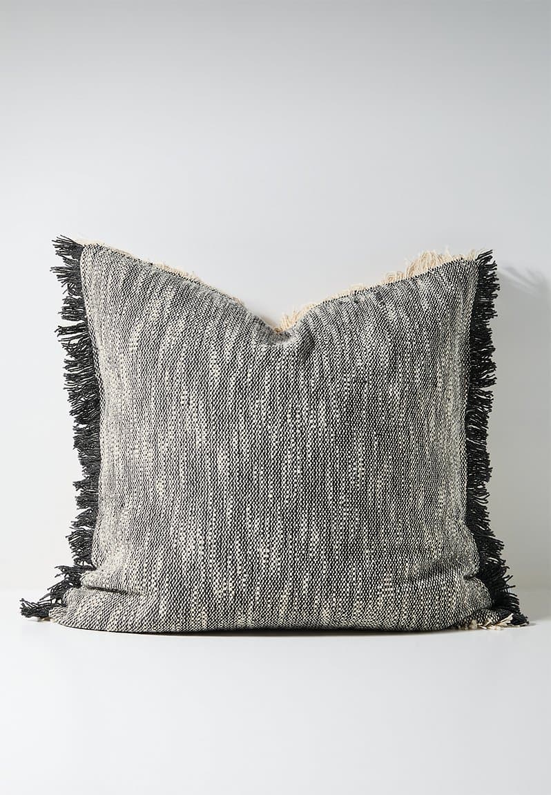 Woven Double Fringed Cushion Cover