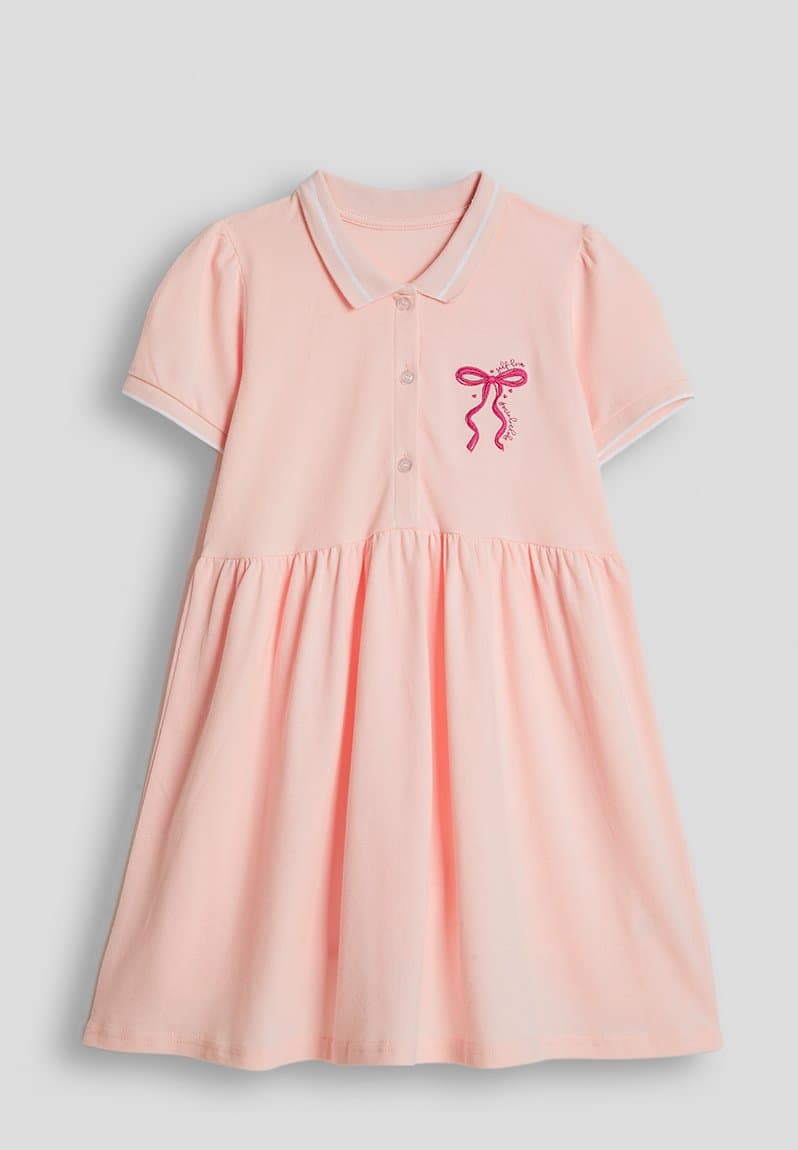 Collared skater dress peach