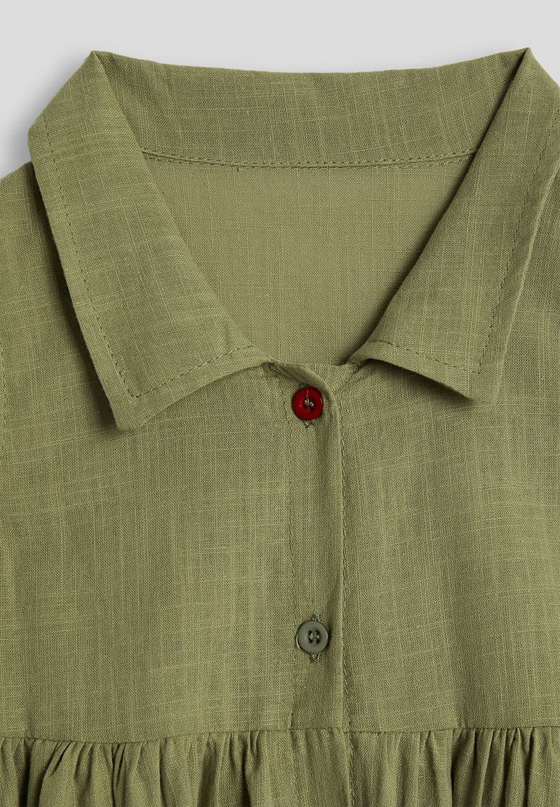 Multicoloured button a-line shirt dress, view 2