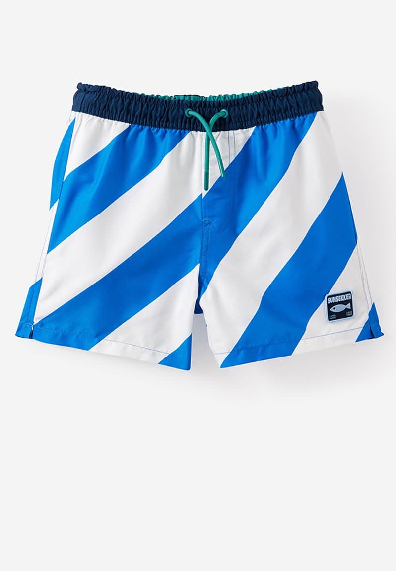 Bailey Board Short Harbour Blue/Vanilla Stripe