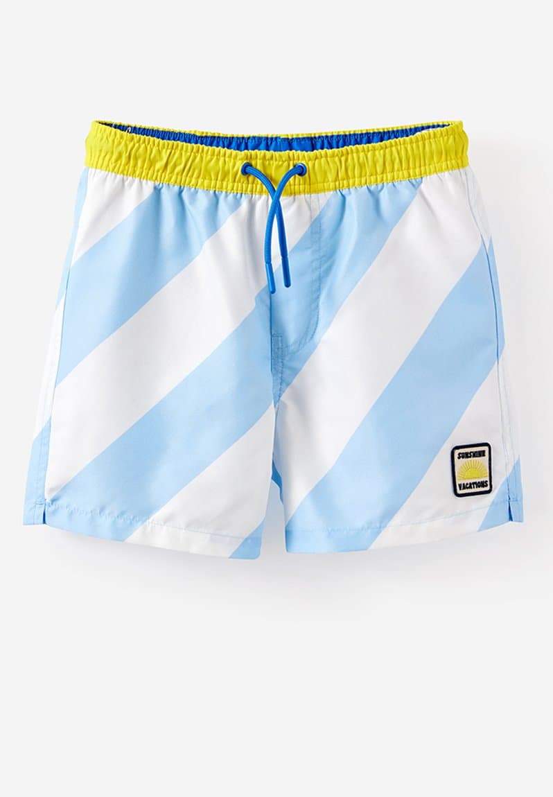 Bailey Board Short Cloud Blue/Vanilla Stripe