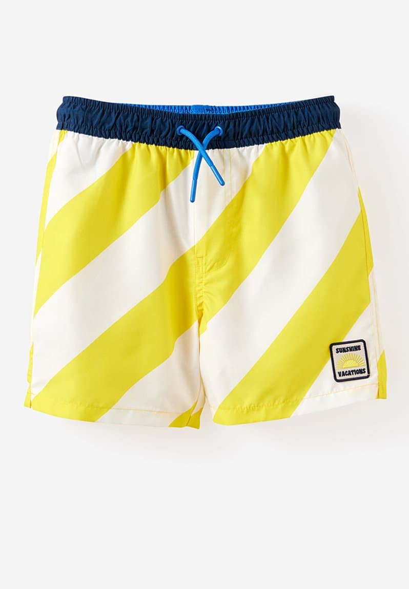 Bailey Board Short Buttercup/Vanilla Stripe