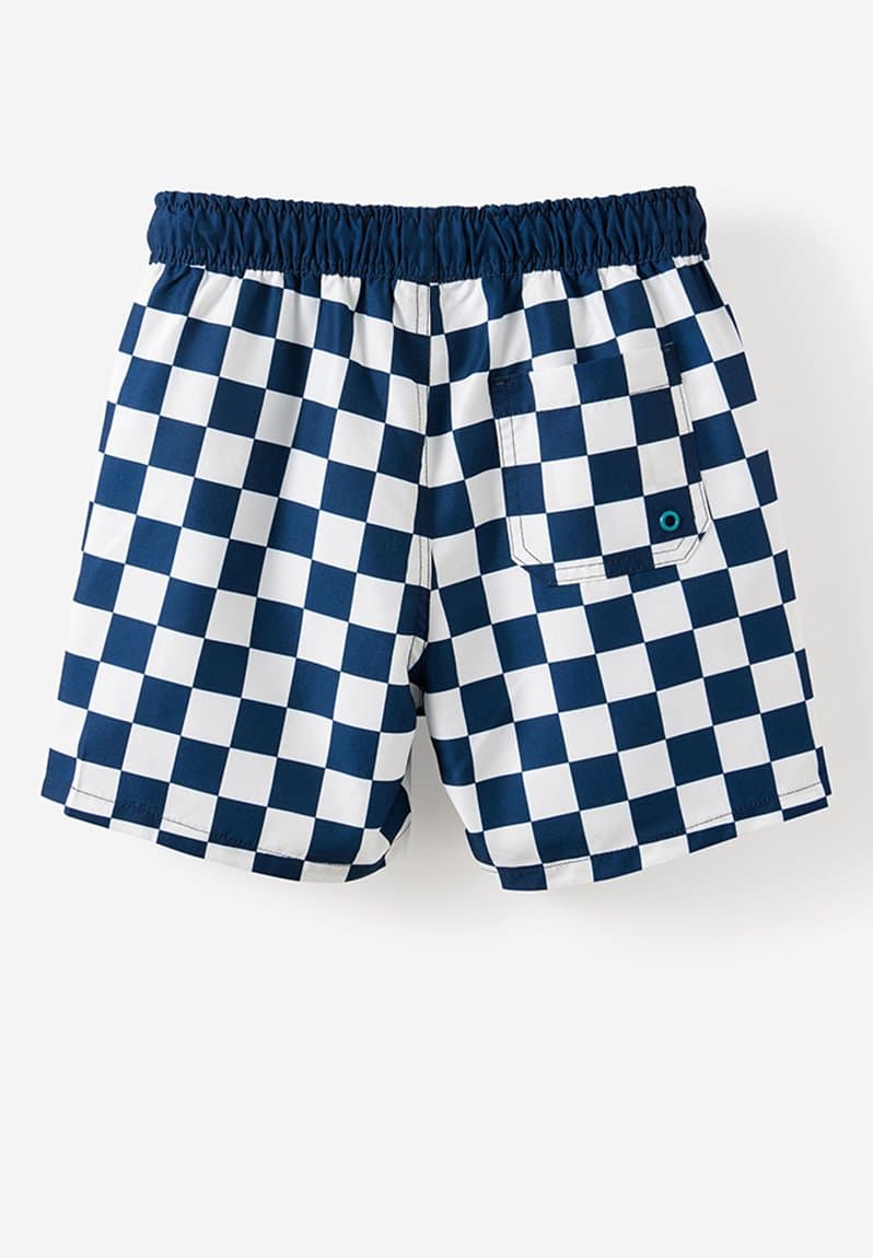 Bailey Board Short Squid Ink/Vanilla Checkerboard, view 2