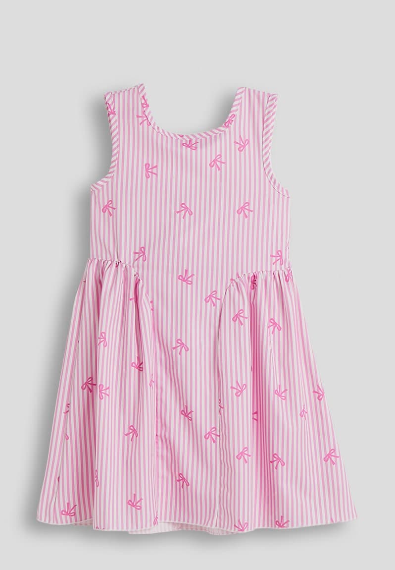 Large back bow dress sherbet