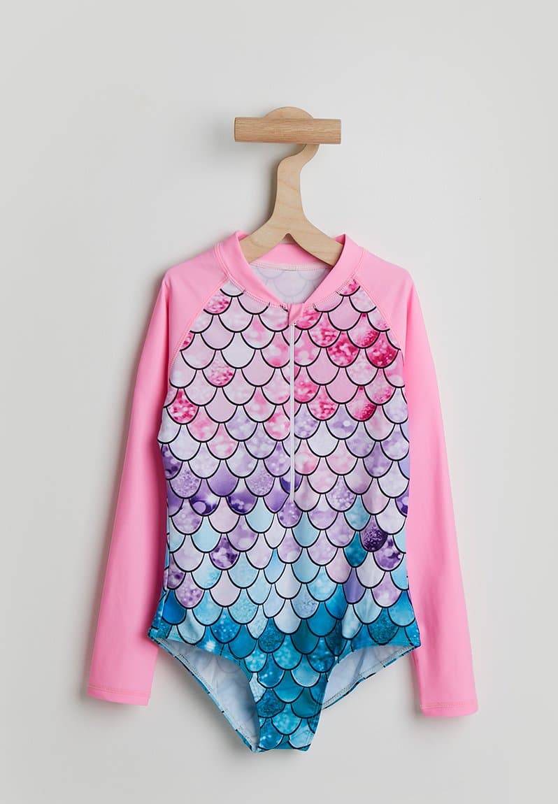 Mermaid scale print swimsuit