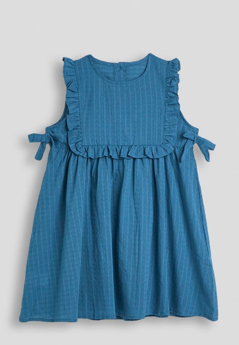 Frilled edge bodice dress capri