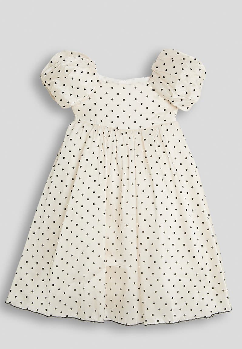 Puff sleeve empire dress off