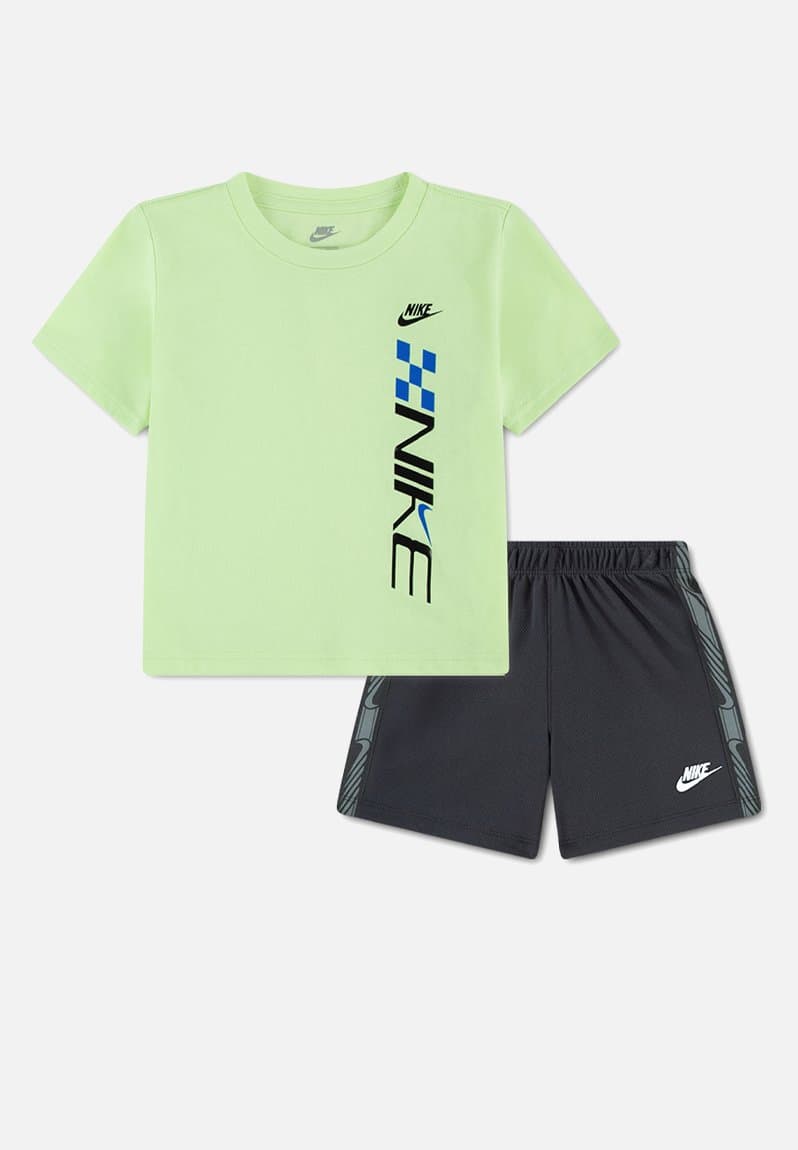 Nkb B Nsw V Lap Mesh Short Set Dk Smoke