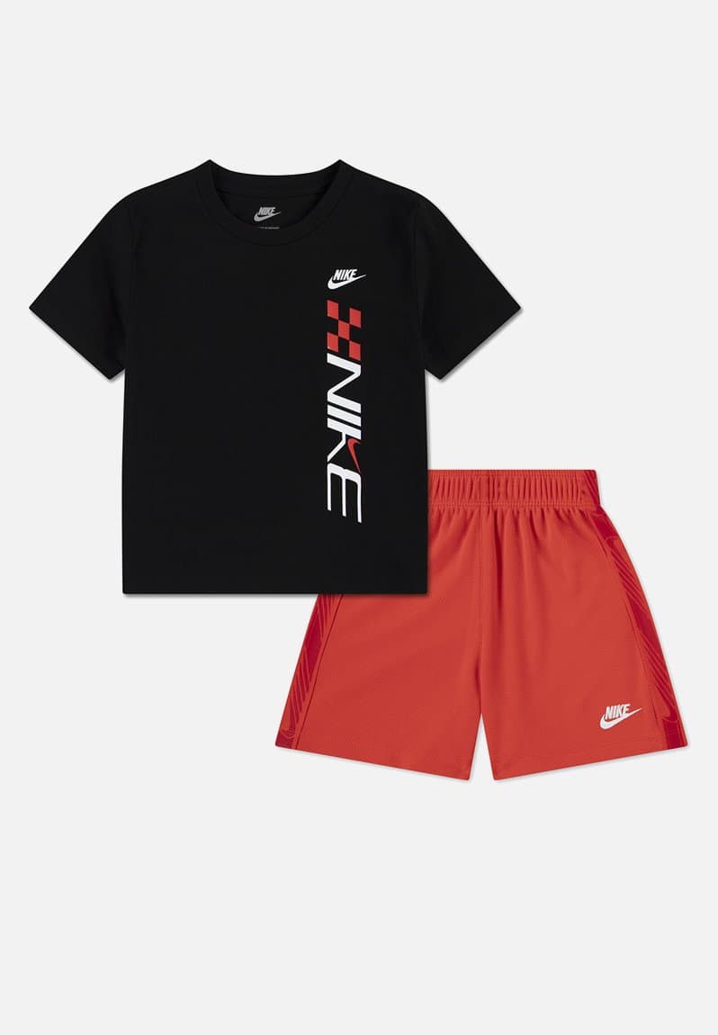 Nkb B Nsw V Lap Mesh Short Set Lt Crimson