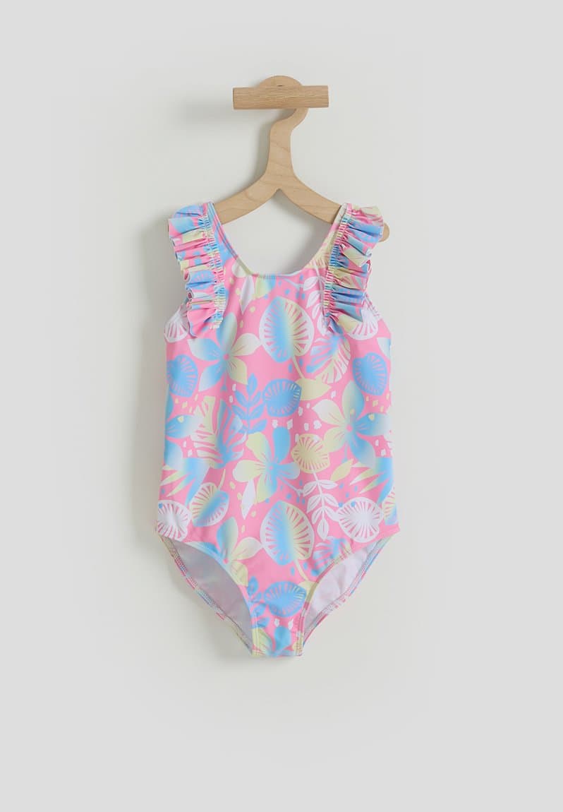 Printed one piece swimsuit multicolour