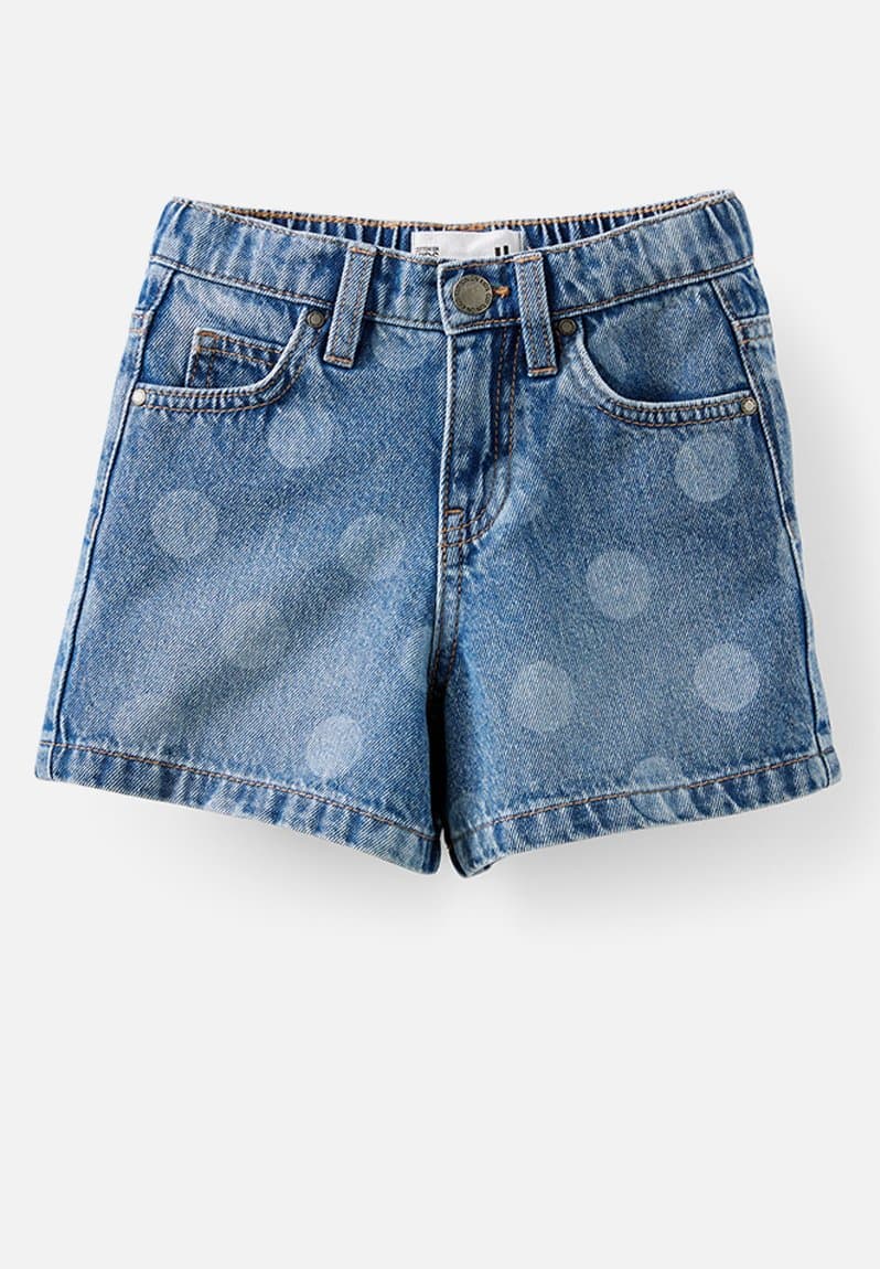 Relaxed Denim Short Blue Haven Mid Blue/Spots, view 2