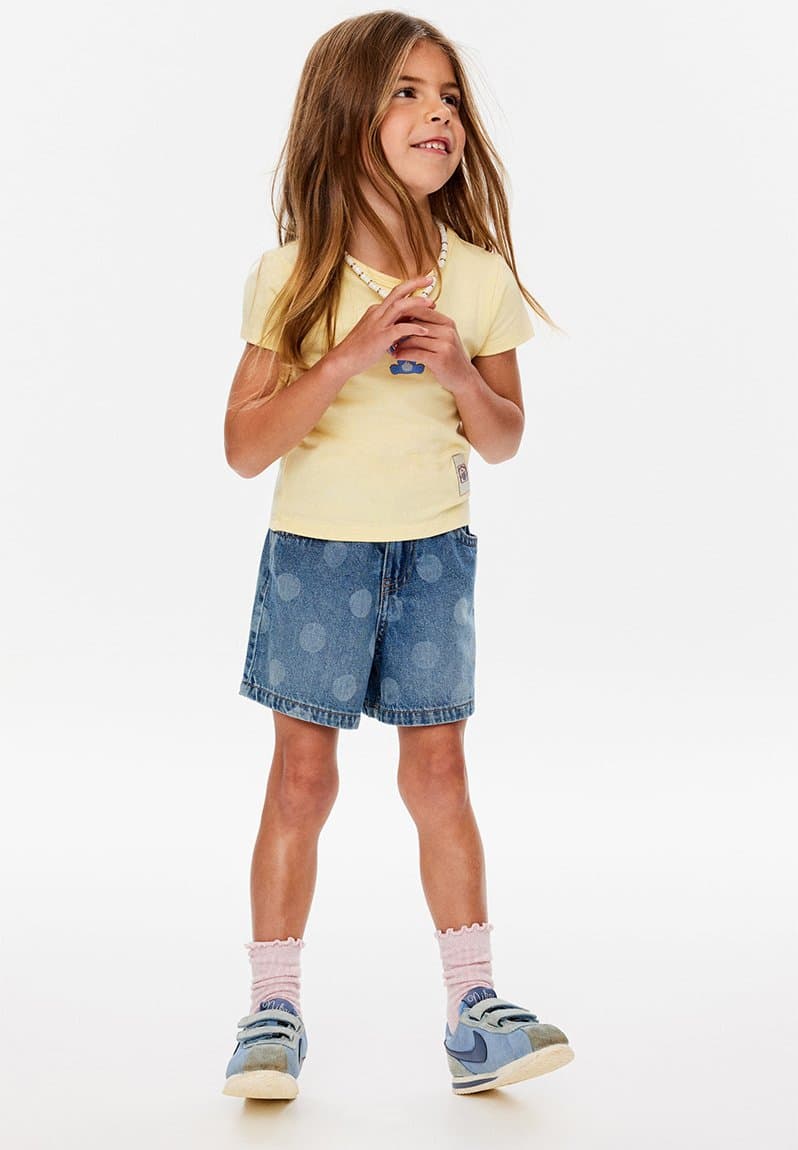 Relaxed Denim Short Blue Haven Mid Blue/Spots