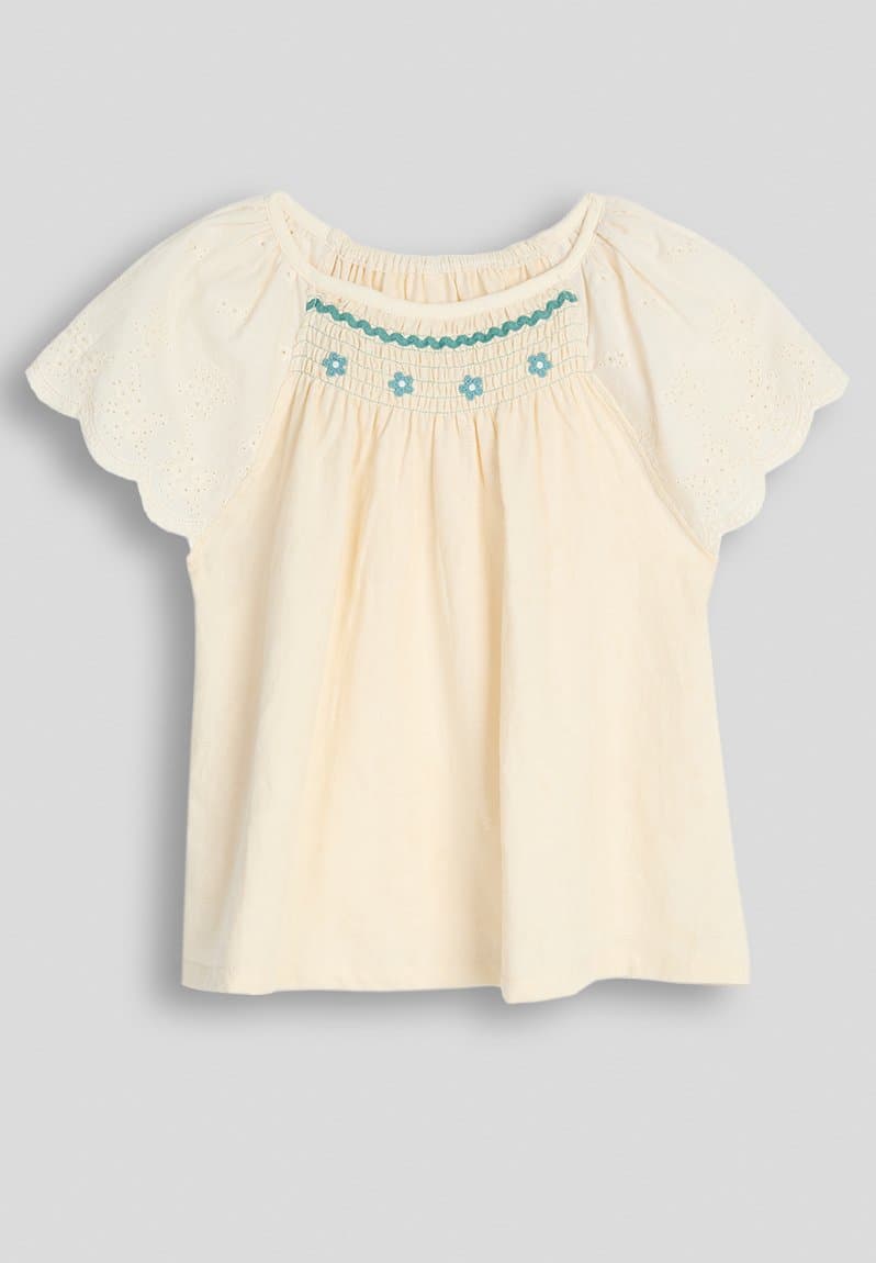 Smocked babydoll dress off