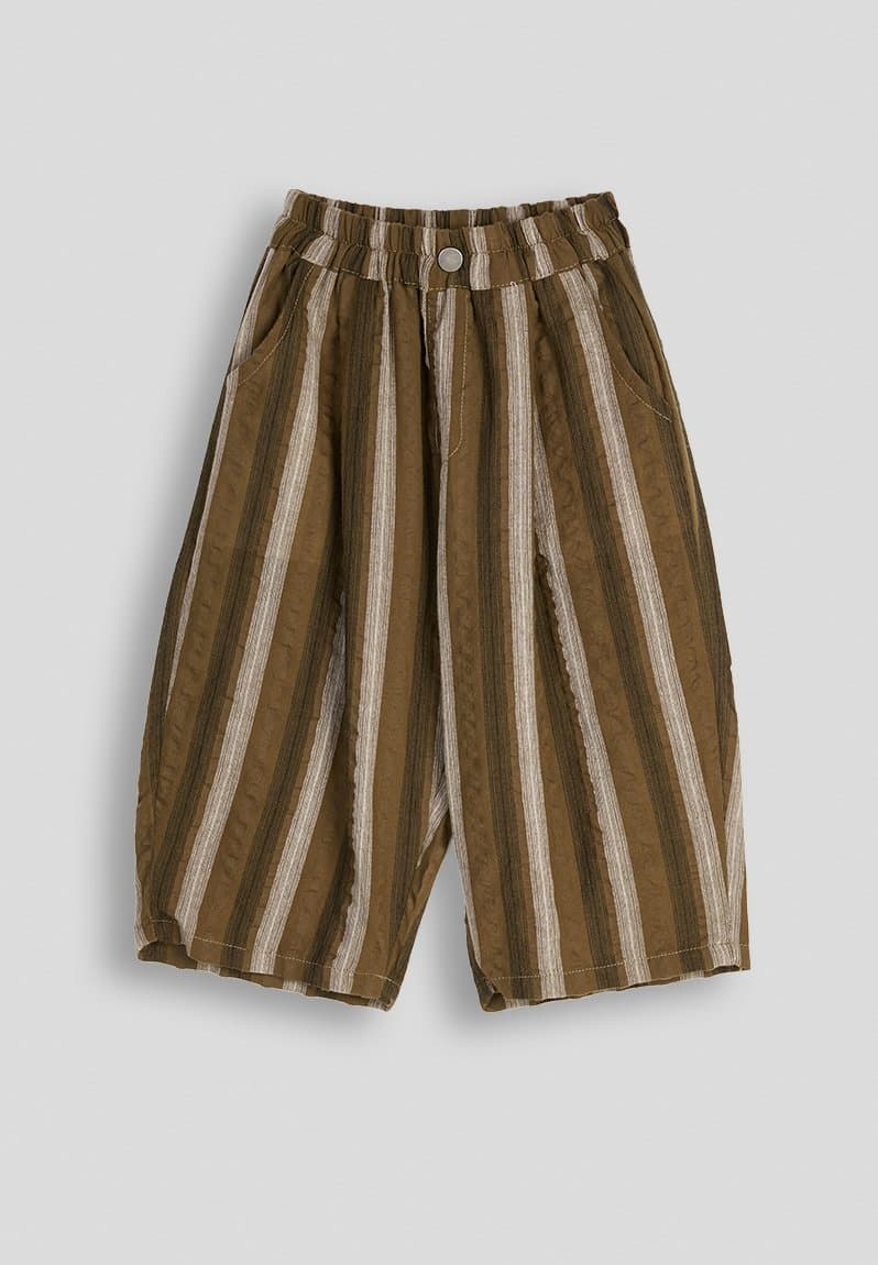 Striped wide leg pants