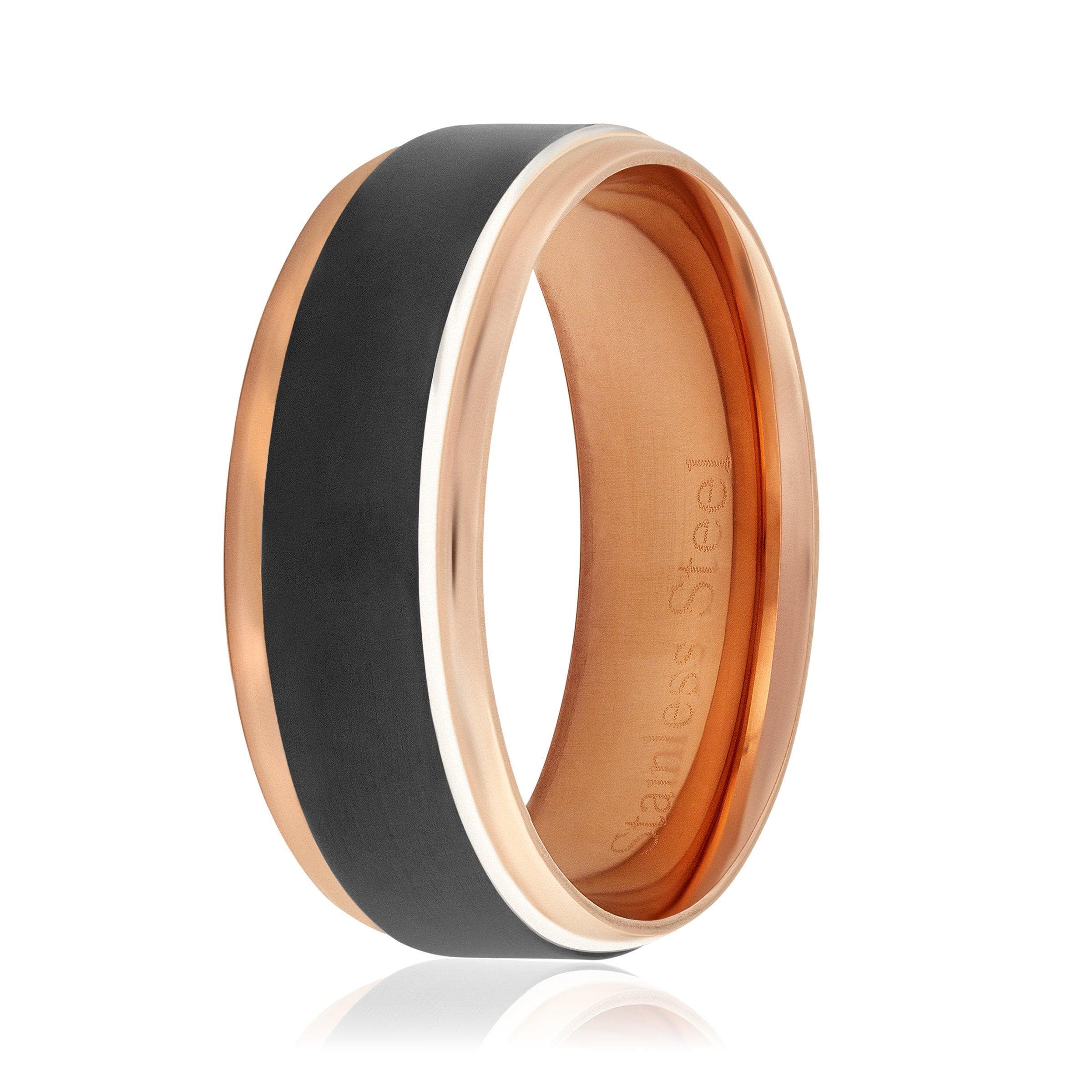 Black and Rose Gold Band